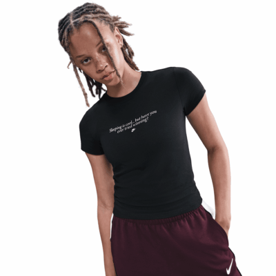 WMNS Nike Slim Tee - 'Black'