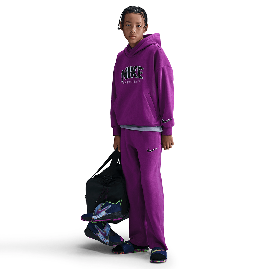 Kids Nike Hoodie - 'Bold Berry/Black' - Kicks Lounge