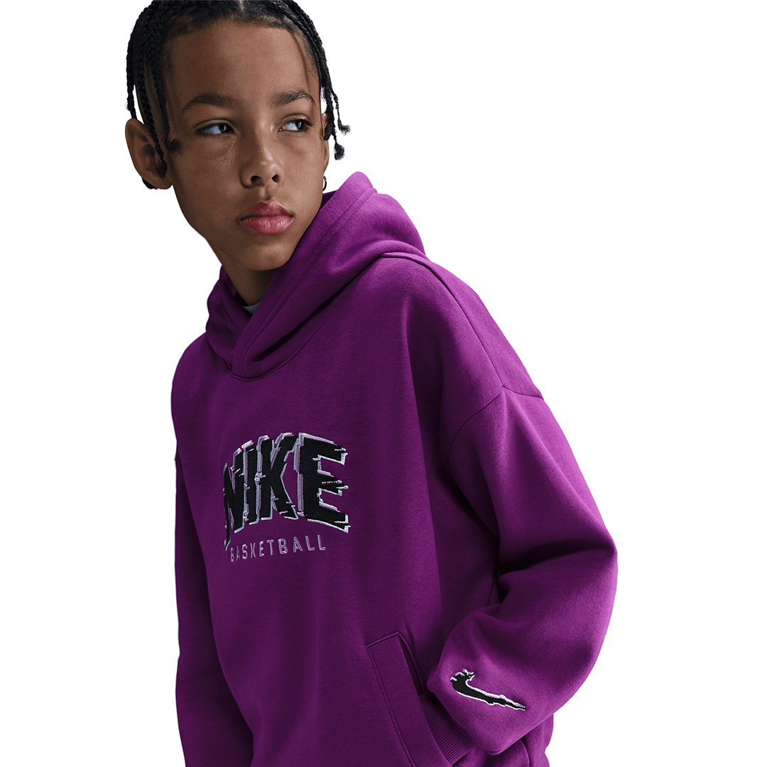 Kids Nike Hoodie - 'Bold Berry/Black' - Kicks Lounge