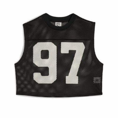WMNS Puma x Rose Relaxed Mesh Top - 'Puma Black'