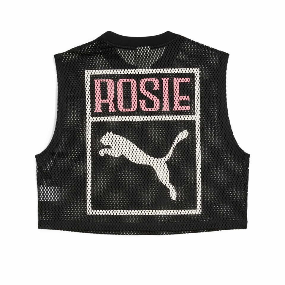 WMNS Puma x Rose Relaxed Mesh Top - 'Puma Black'