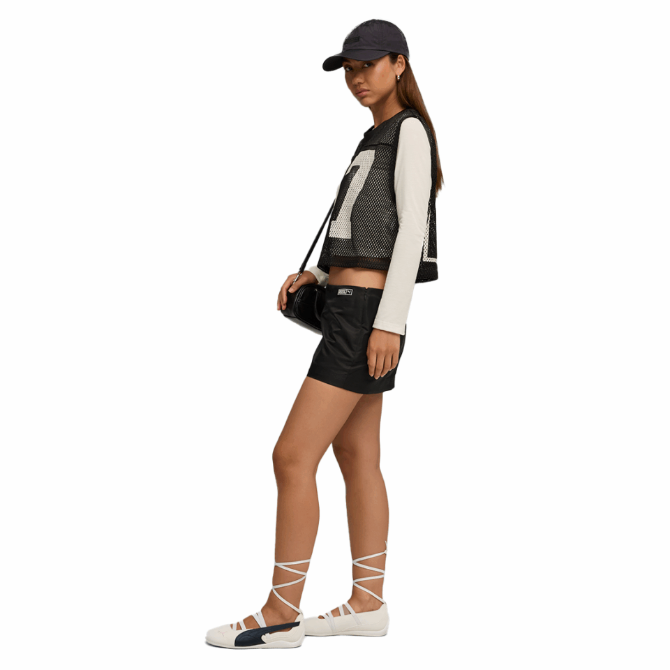 WMNS Puma x Rose Relaxed Mesh Top - 'Puma Black'