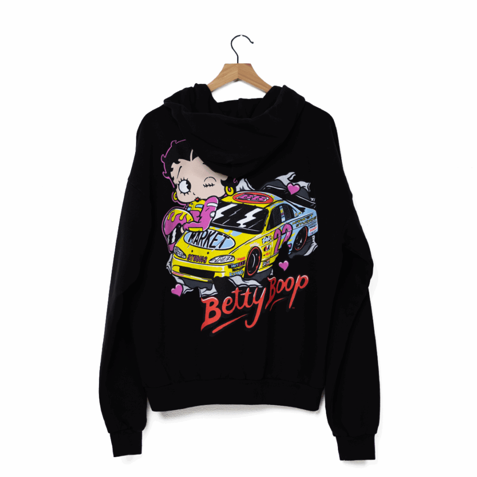 Market Betty Boop Racing Hoodie - 'Black'
