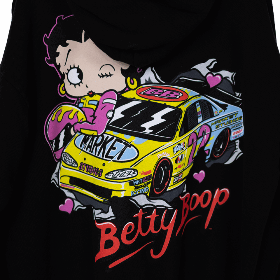 Market Betty Boop Racing Hoodie - 'Black'