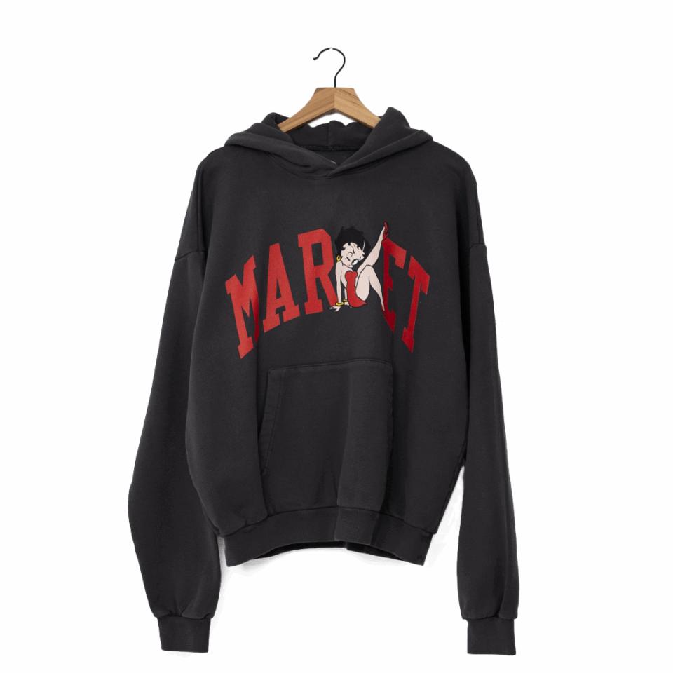 Market Betty Boop Arc Hoodie - 'Washed Black'