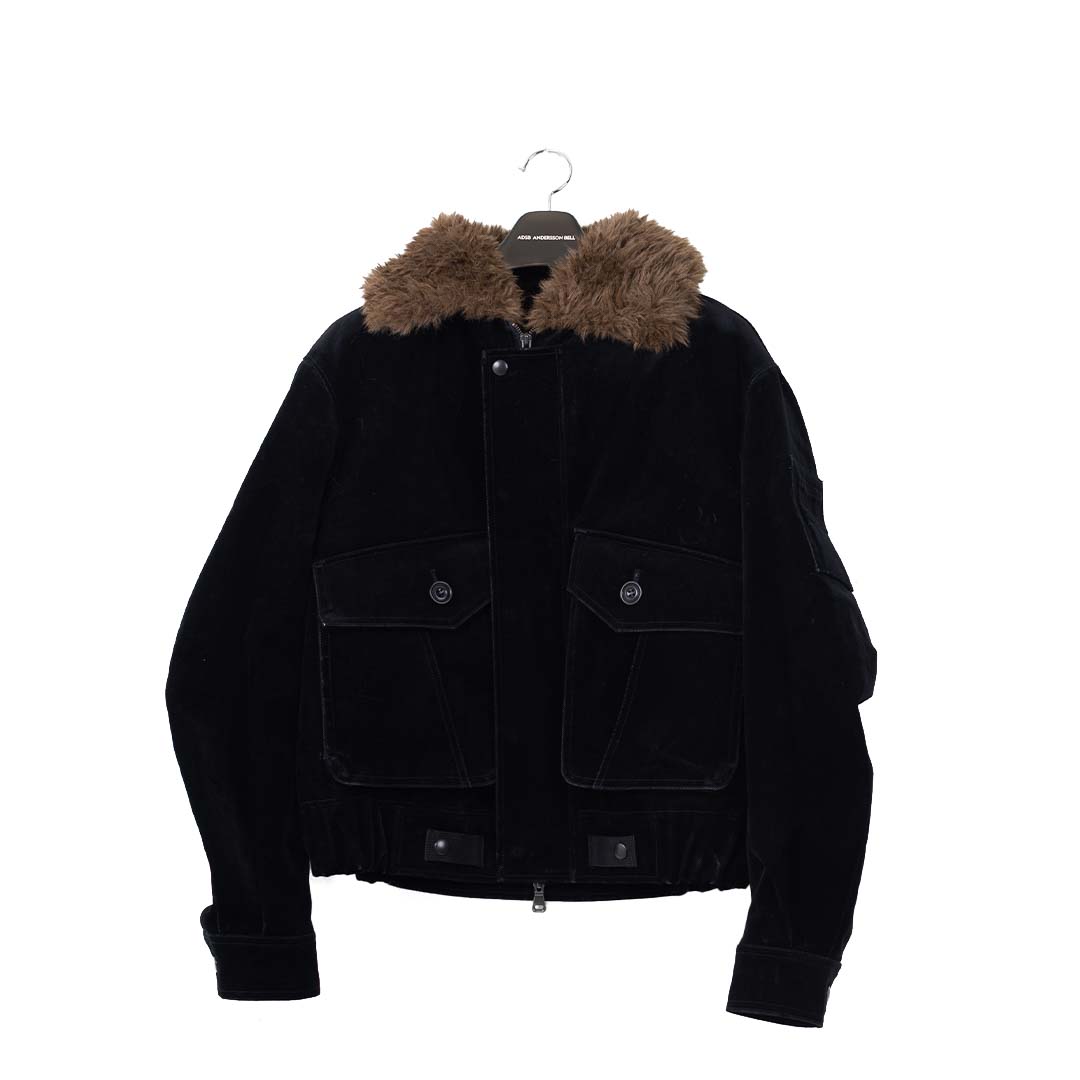 Andersson Bell Mikoos Velvet Bomber Jacket - 'Black'