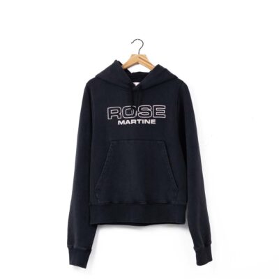 Martine Rose Shrunken Hoodie - 'Black Wash'