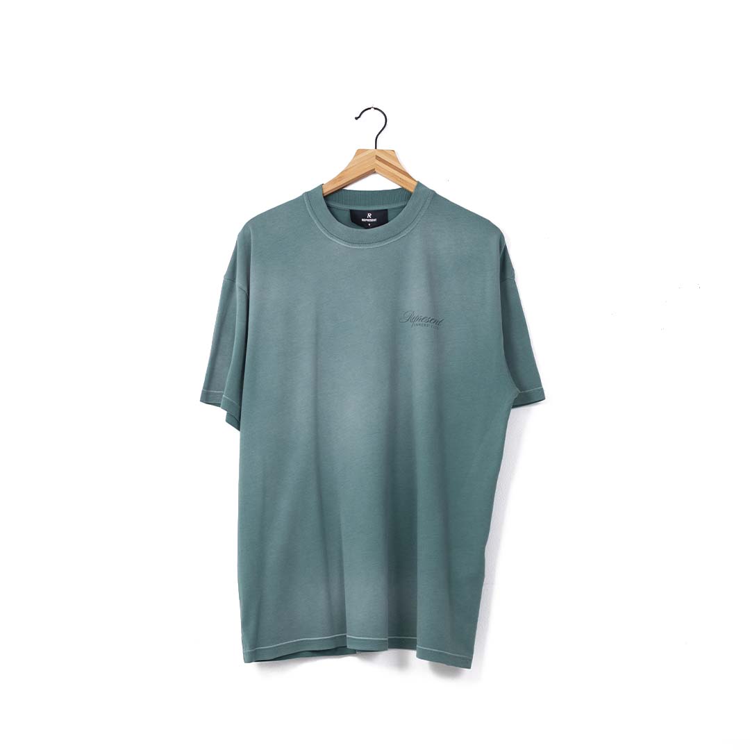 Represent Owners Club Script Tee - 'Vintage Green'