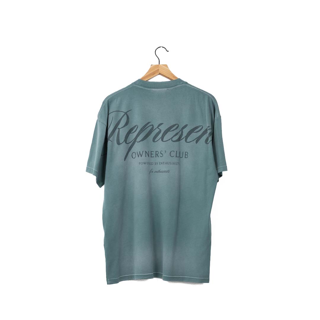 Represent Owners Club Script Tee - 'Vintage Green'