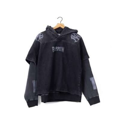 Barrow Denim Hoodie - 'Black'