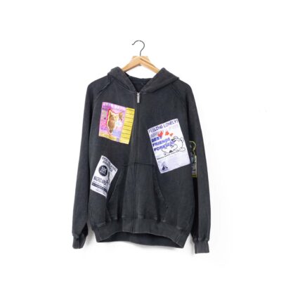 Ssstufff Ads Zip Hoodie - 'Vintage Black'