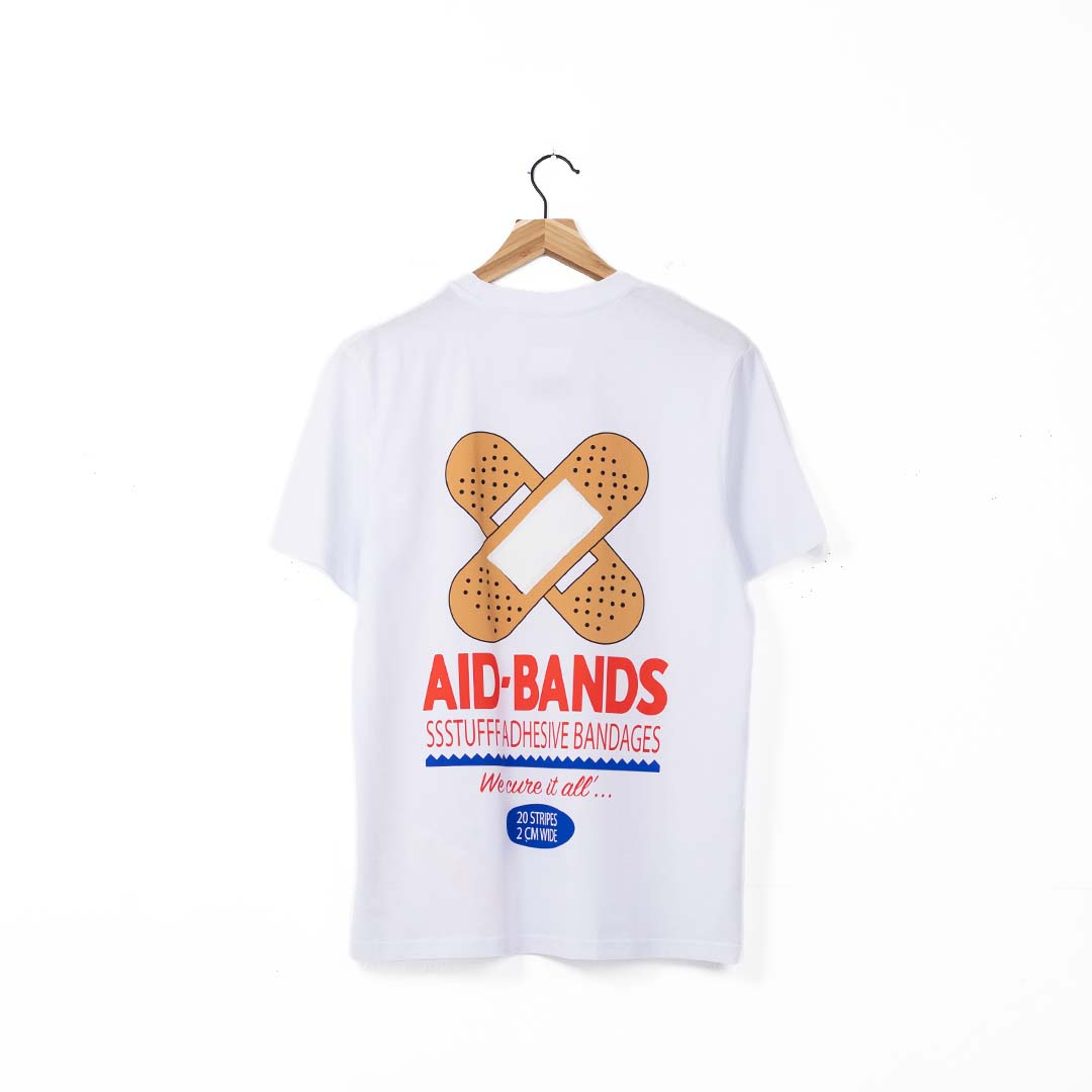 Ssstufff Band-AID Tee - 'White'