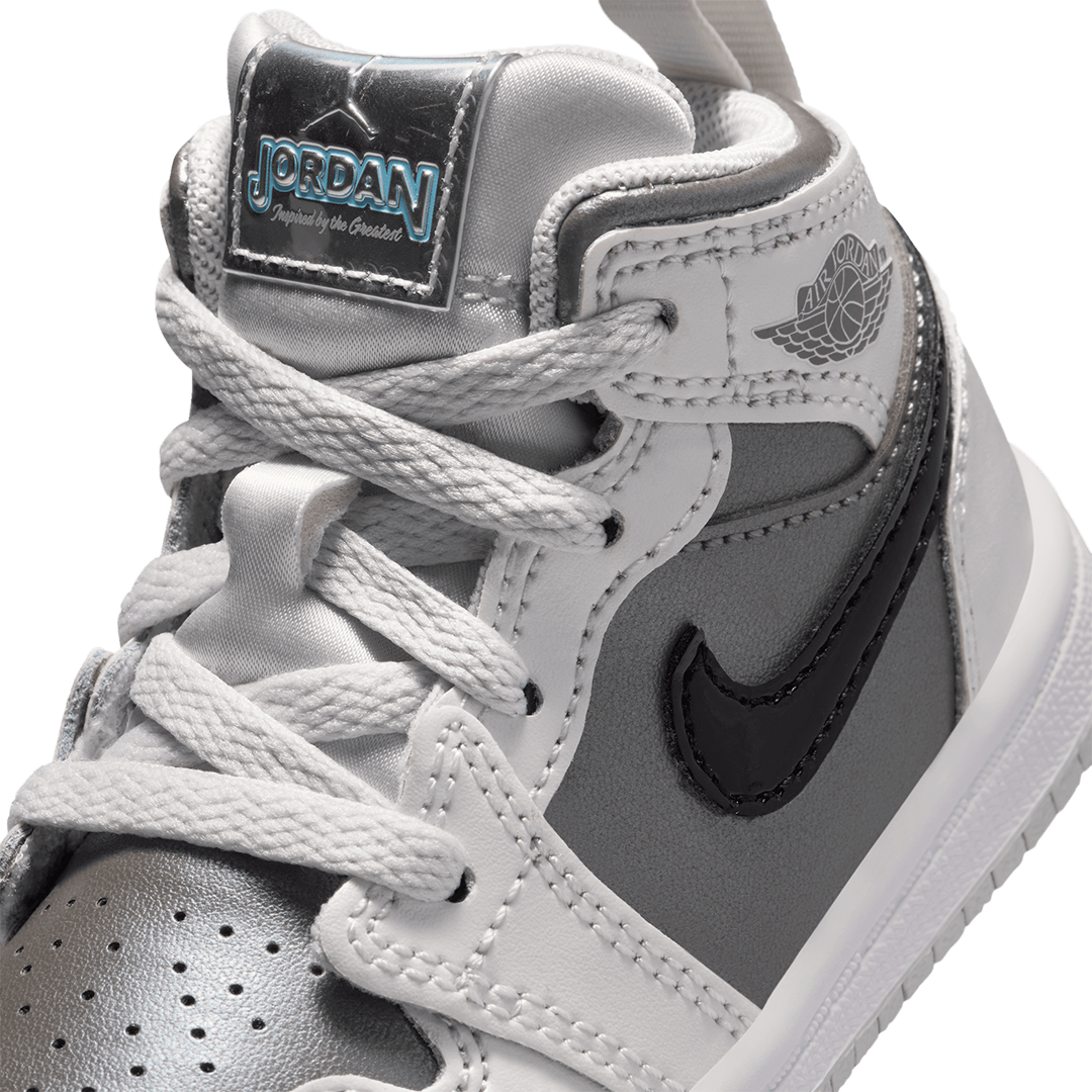 Jordan グレー スタジャン Nike Air TD Air Jordan 1 Mid - 'Photon Dust/Blue Chill' - Kicks Lounge
