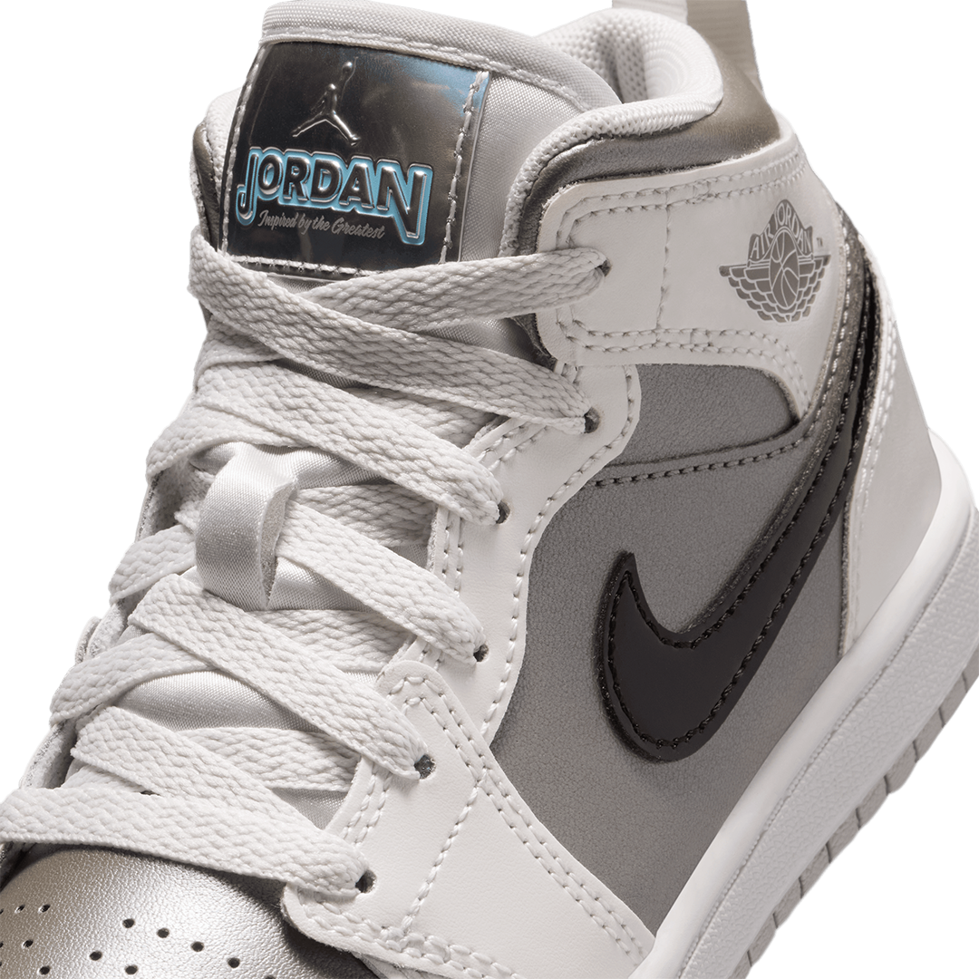 PS Air Jordan 1 Mid SE - 'Photon Dust/Blue Chill' - Kicks Lounge