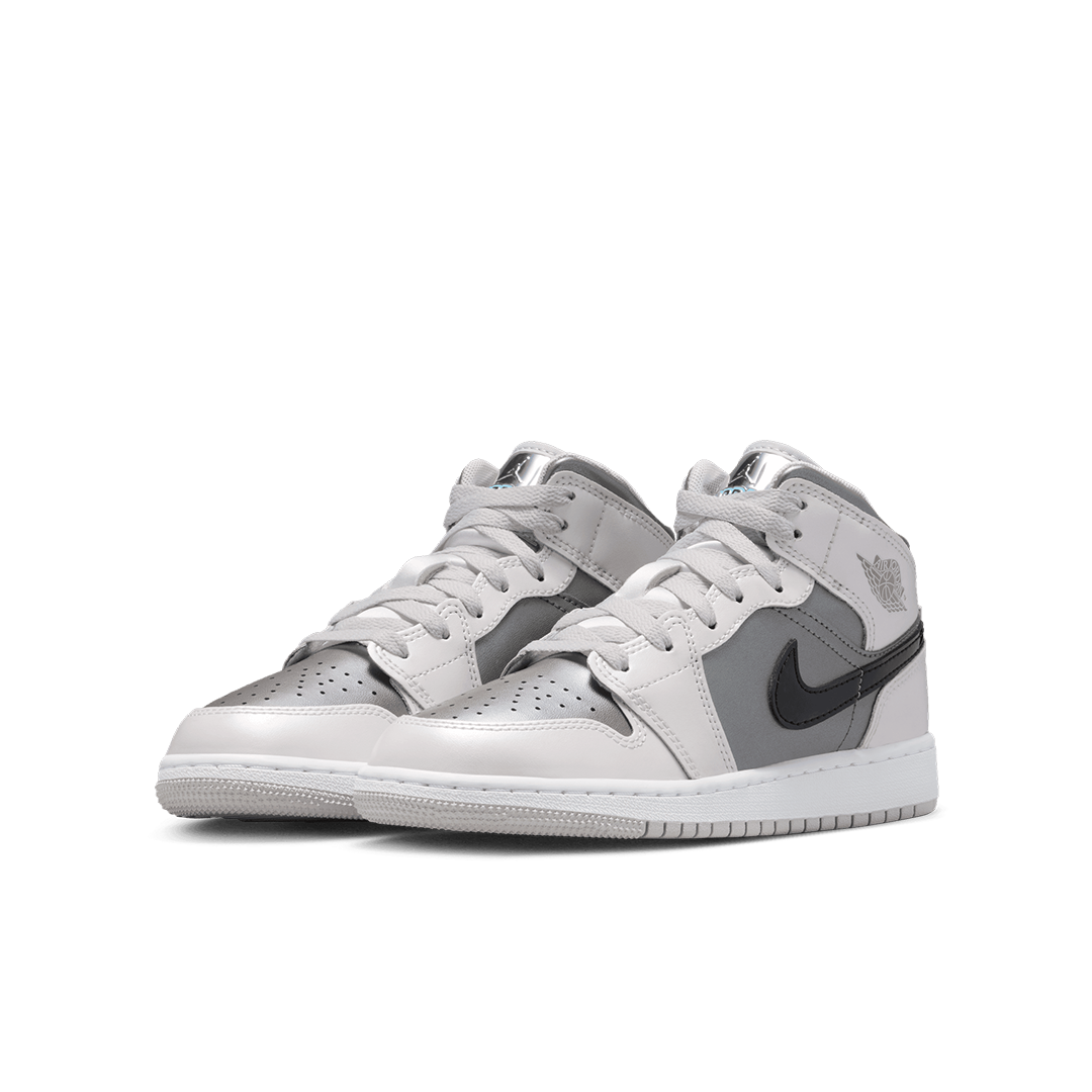GS Air Jordan 1 Mid SE - 'Photon Dust/Blue Chill' - Kicks Lounge