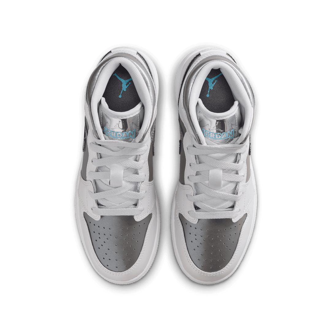 GS Air Jordan 1 Mid SE - 'Photon Dust/Blue Chill' - Kicks Lounge