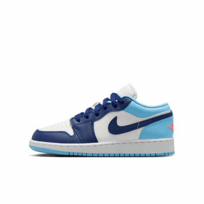 GS Air Jordan 1 Low - 'Sail/Blue Void'