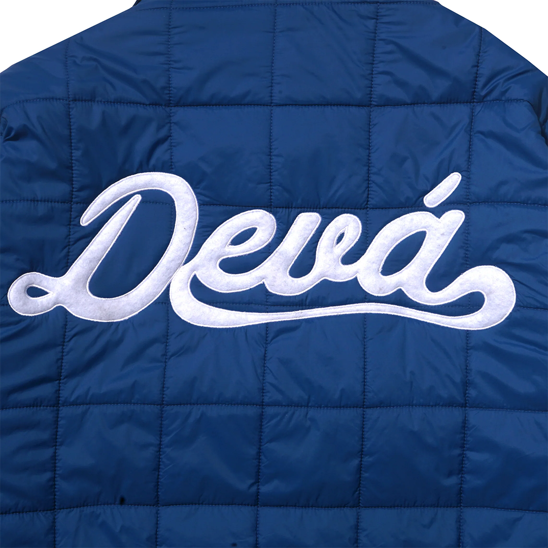Deva'states Script Quilted Fatigue Overshirt - 'Blue'