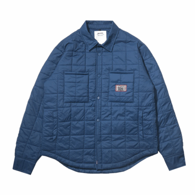 Deva'states Script Quilted Fatigue Overshirt - 'Blue'