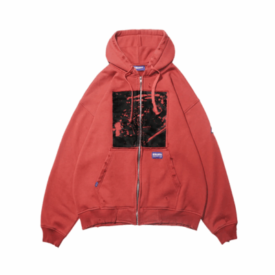 Deva'states Agony Zip Hoodie - 'Red'