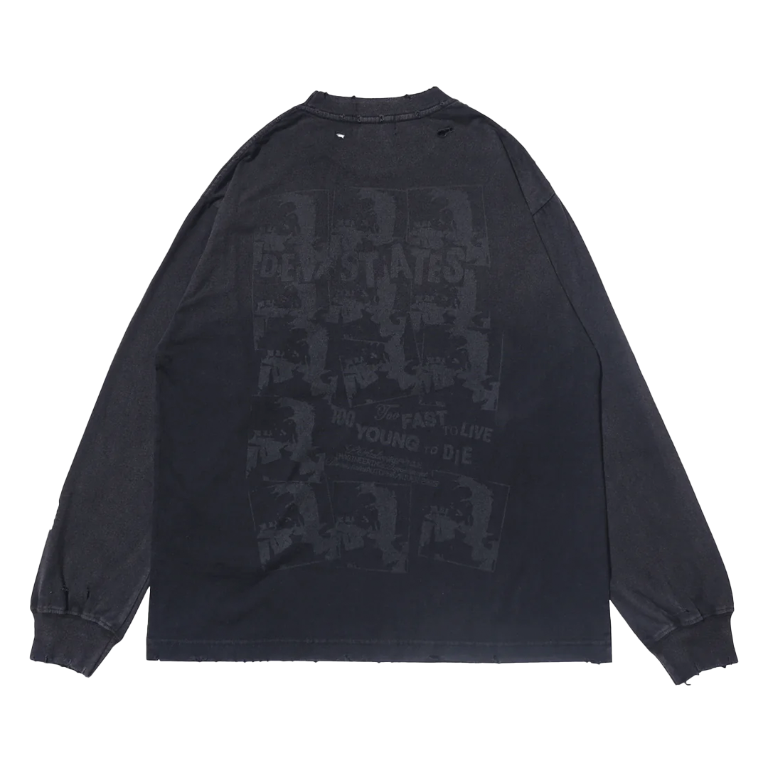 Deva'states Filth L/S Tee - 'Washed Black'