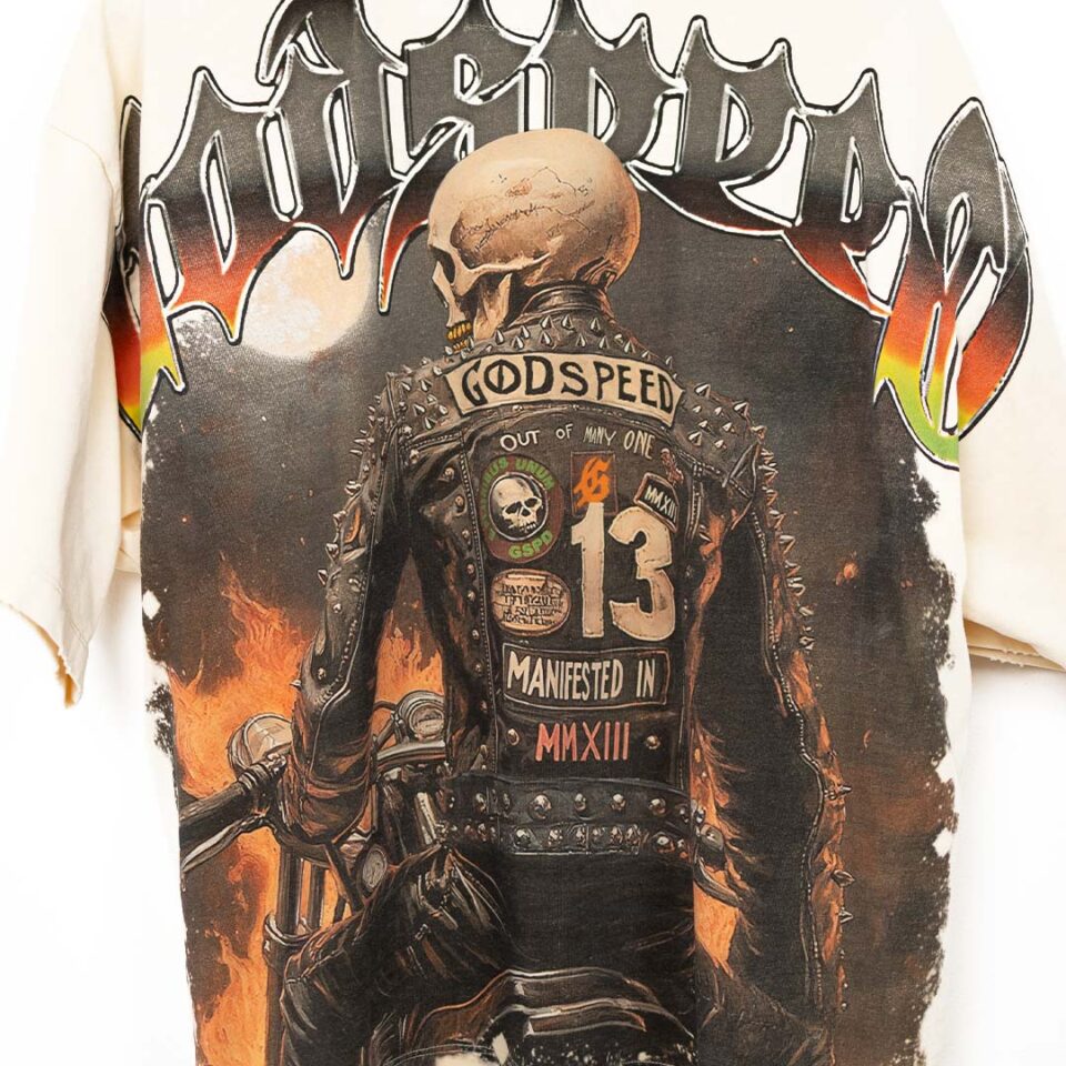 Godspeed Biker Nation Tee - 'Bone'