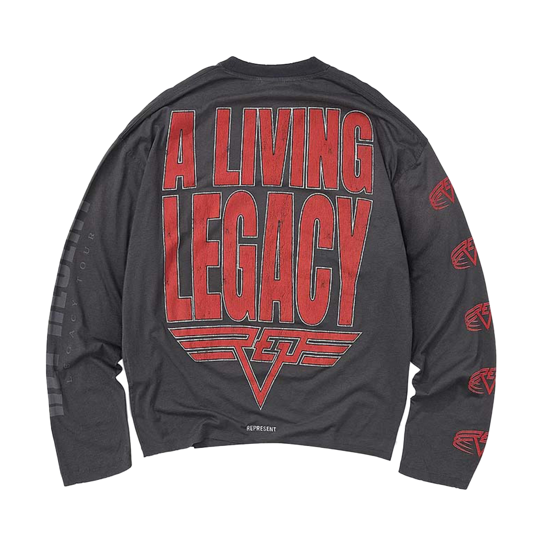 Represent Living Legacy Tour L/S Tee - 'Sun Fade Grey'