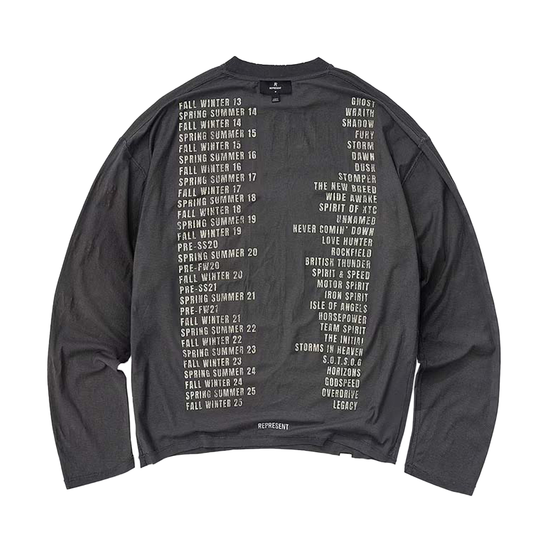 Represent Living Legacy Tour L/S Tee - 'Sun Fade Grey'