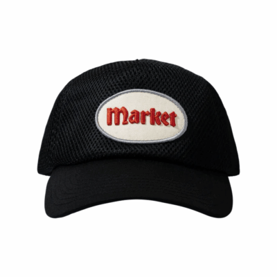Market Garage Trucker Strapback Hat - 'Pirate Black'