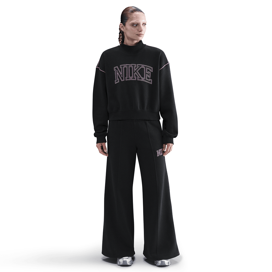 HYKE / スウェット/5/コットン/ブラック/NC3-02/汚れ有// WMNS Nike Mock Neck Crew - 'Black' - Kicks Lounge