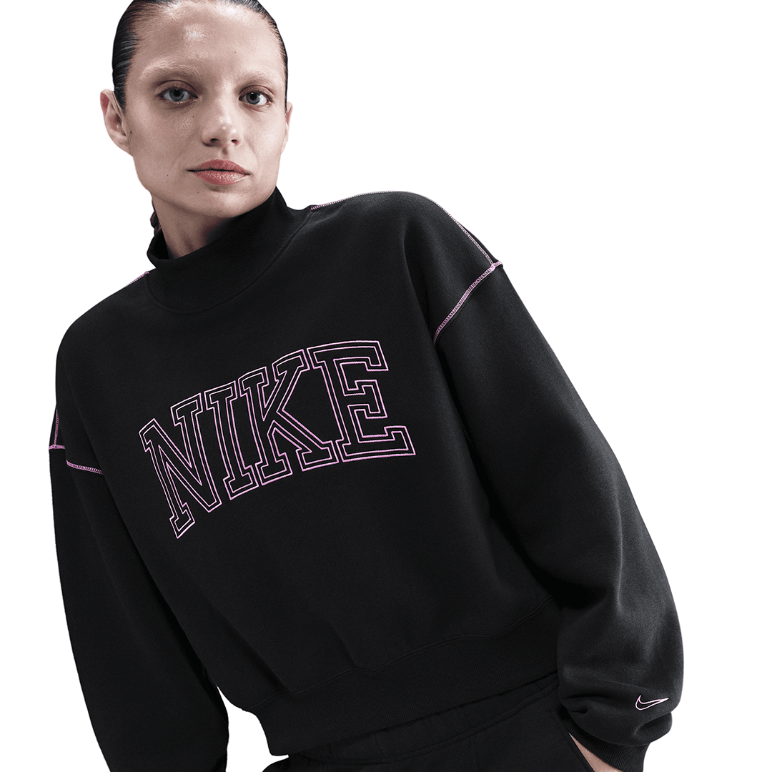WMNS Nike Mock Neck Crew - 'Black' - Kicks Lounge