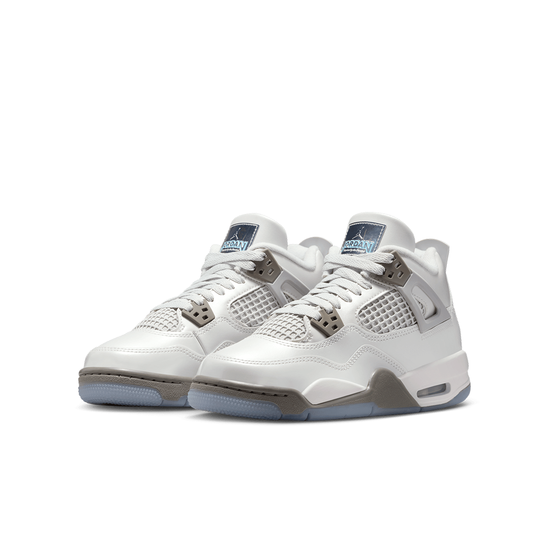 GS Air Jordan 4 - 'Photon Dust/Blue Chill-Flat Pewter-White