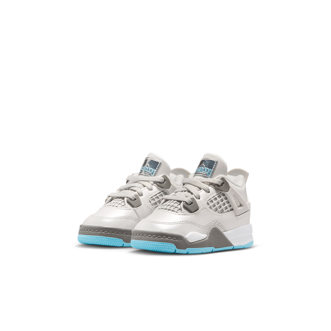 TD Air Jordan 4 - 'Photon Dust/Blue Chill-Flat Pewter-White