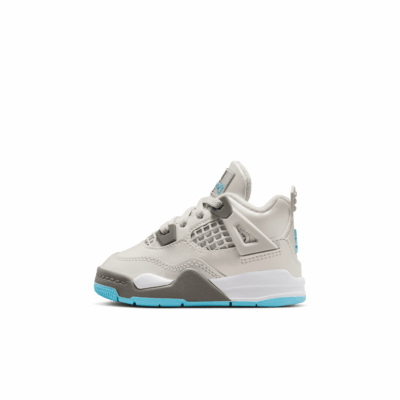 TD Air Jordan 4 - 'Photon Dust/Blue Chill-Flat Pewter-White'