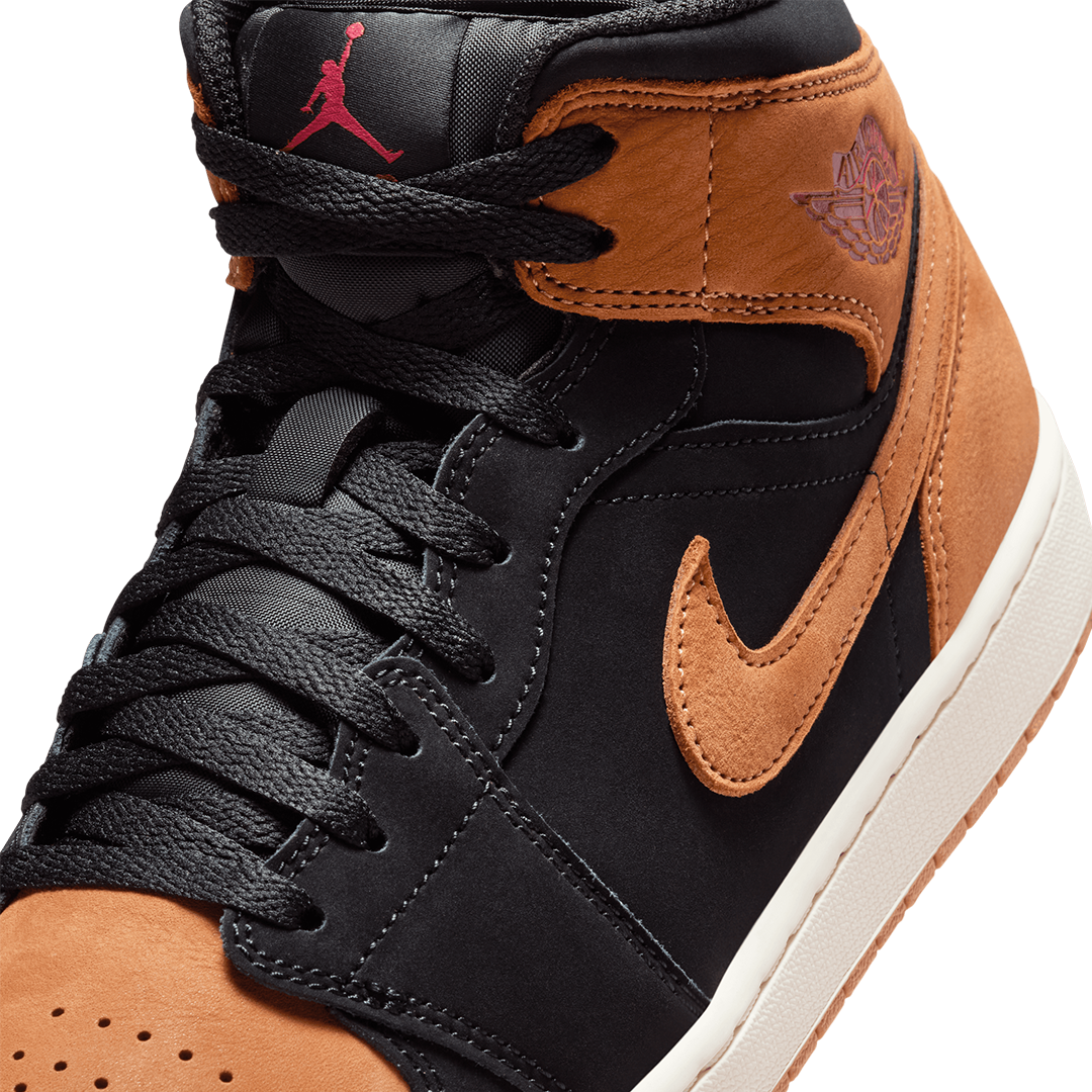 Air Jordan 1 Mid - 'Black/Flax' - Kicks Lounge