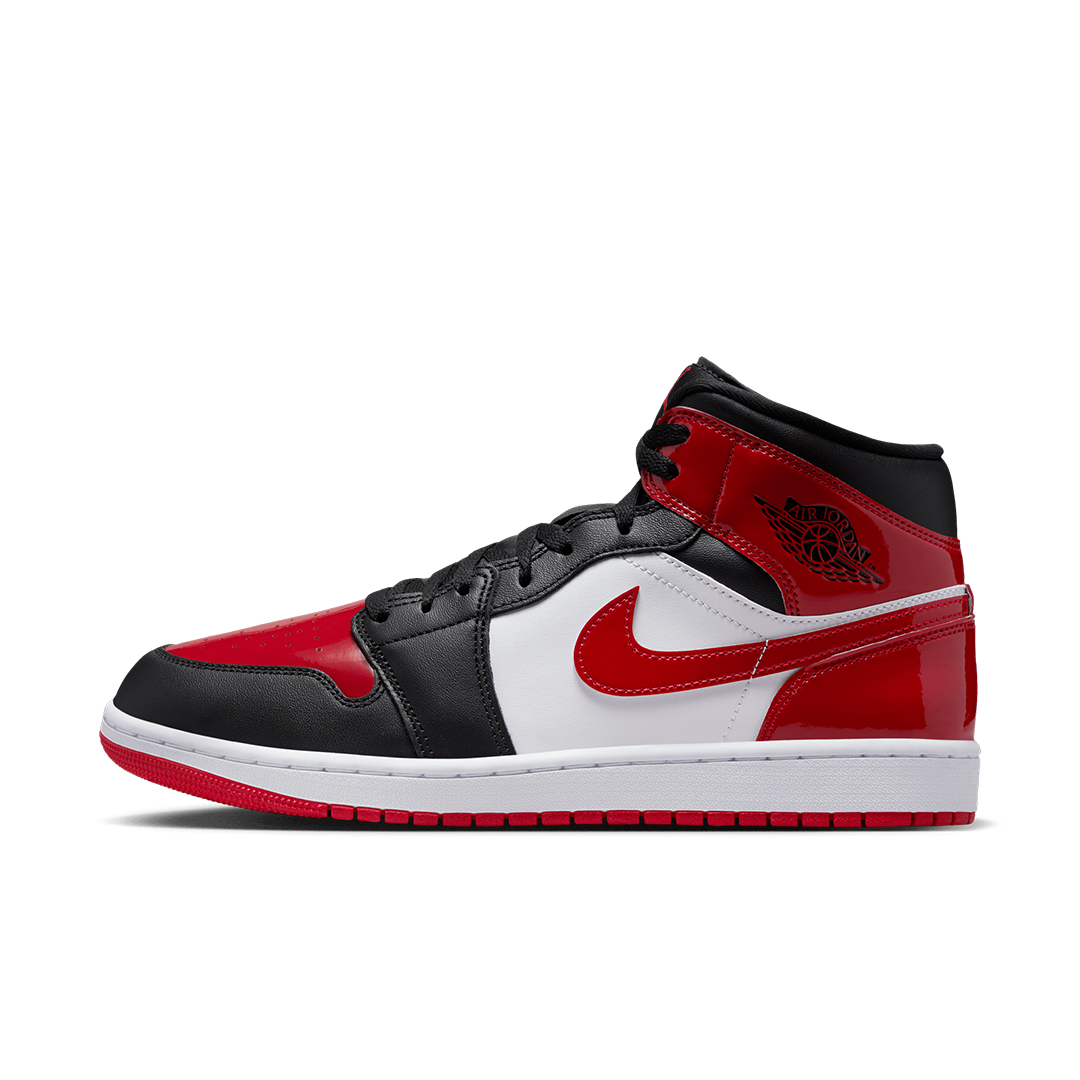 Air Jordan 1 Mid ブラック/レッド Air Jordan 1 Mid – 'Black/Varsity Red' – Kicks Lounge