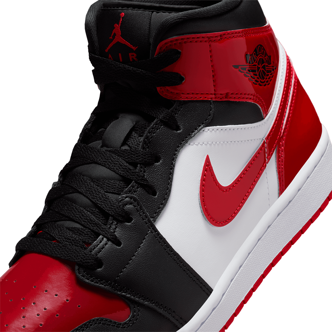 Air Jordan 1 Mid – 'Black/Varsity Red' – Kicks Lounge
