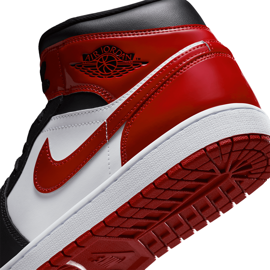 Air Jordan 1 Mid – 'Black/Varsity Red' – Kicks Lounge