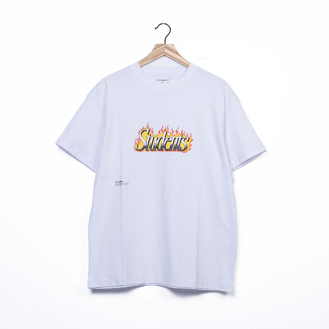 Students Too Late Tee - 'White'