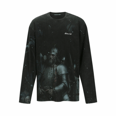 Andersson Bell Knight Printed L/S Tee - 'Charcoal'