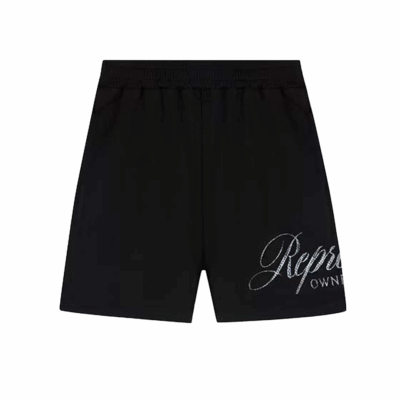 Represent Owners Club Script Mesh Short - 'Black'