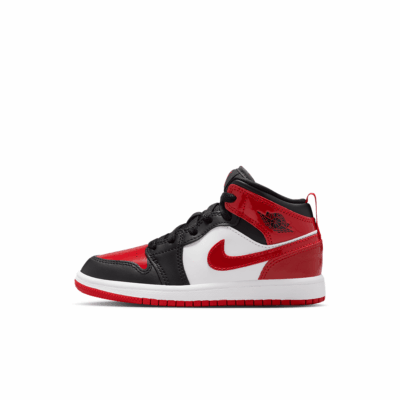PS Air Jordan 1 Mid - 'Black/Varsity Red'