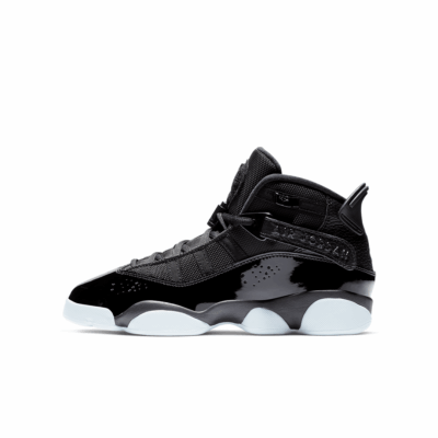 GS Air Jordan 6 Rings - 'Black/Black'