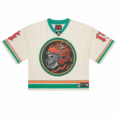 Godspeed First Down Jersey - 'Bone/Teal'