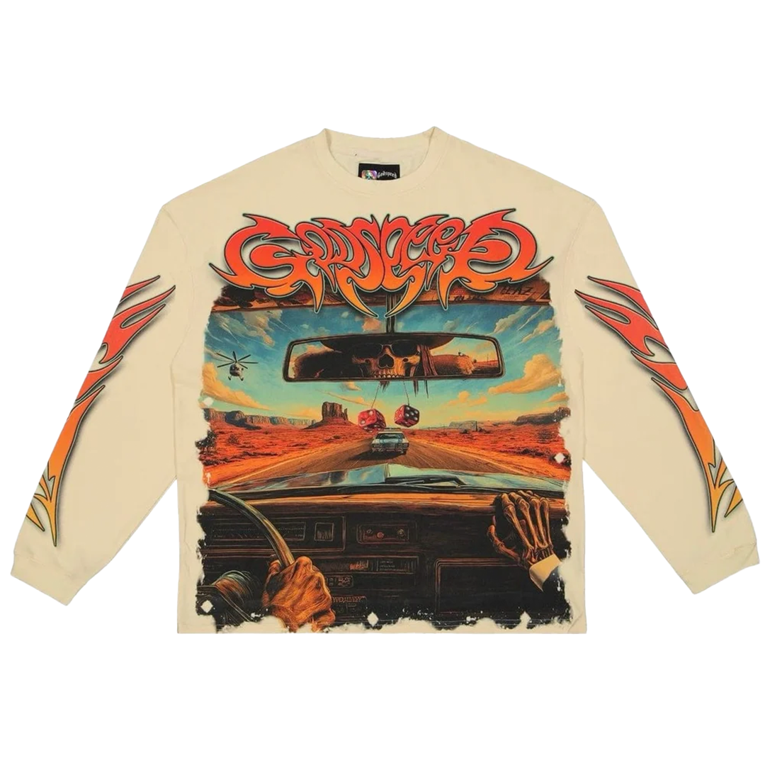 Godspeed On The Run L/S Tee - 'Bone'
