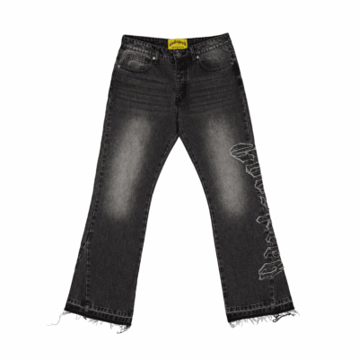 Godspeed OG Logo Flared Stitched Denim - 'Grey Wash'