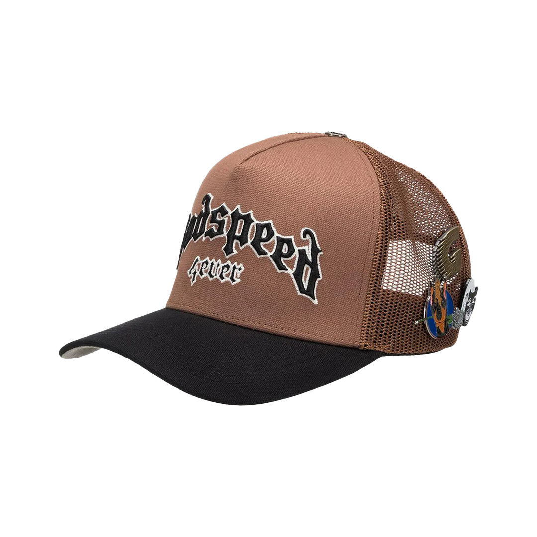 Godspeed Forever Trucker Snapback Hat - 'Brown' - Kicks Lounge