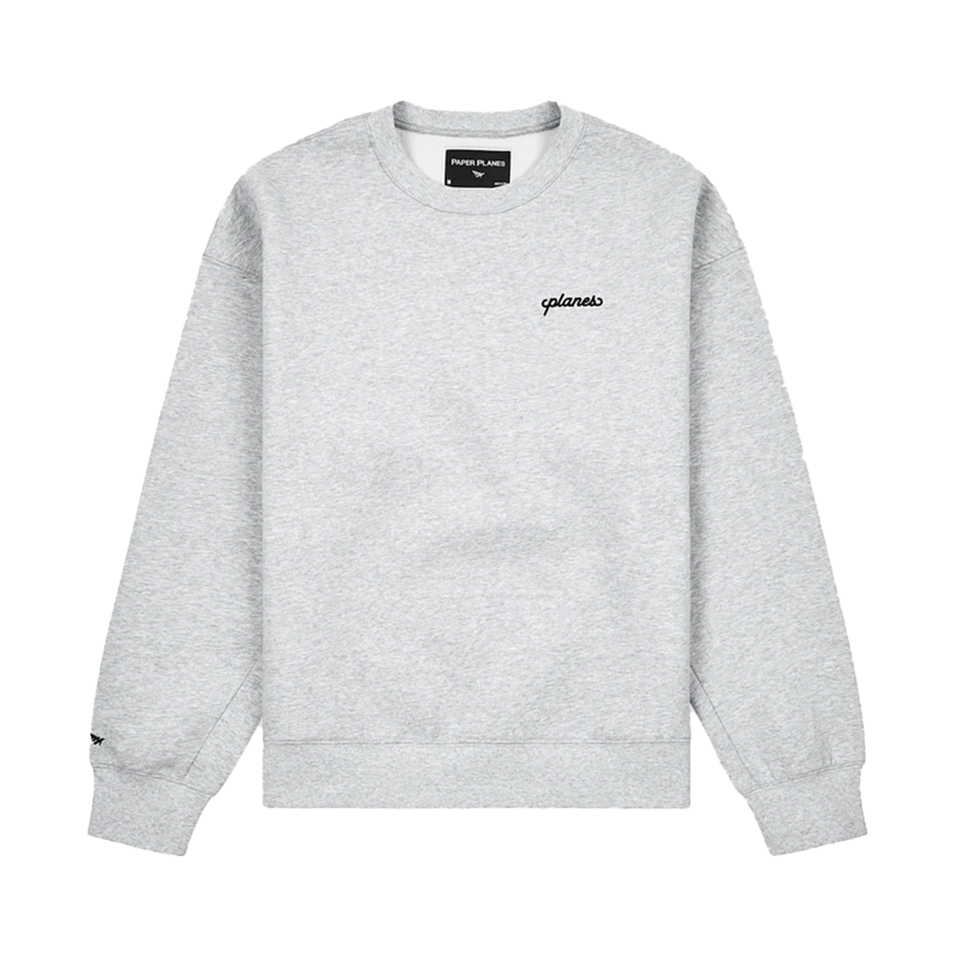 Paper Planes Planes Script Weld Crew - 'Heather Grey'