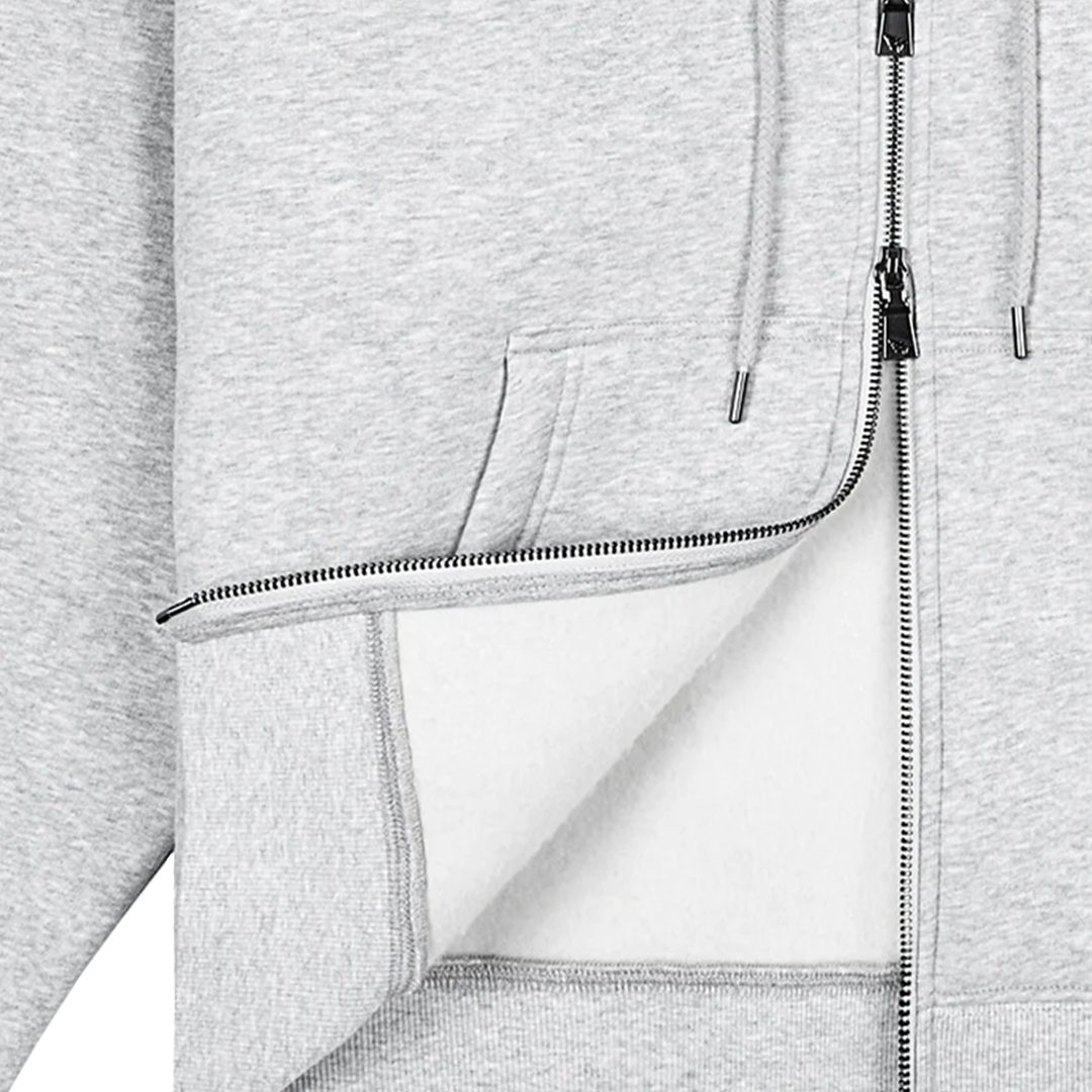 Paper Planes Planes Script Zip Hoodie - 'Crew Heather Grey'