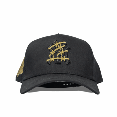 Keep Out Fake Love World Famous New York Snapback Hat - 'Onyx/Deep Gold'